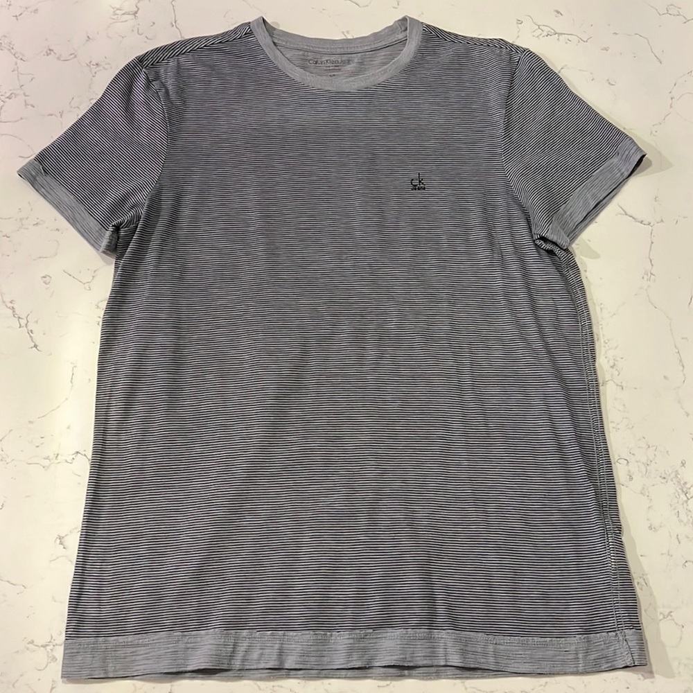 Grey Stripped Men’s Calvin Klein Jeans Tee